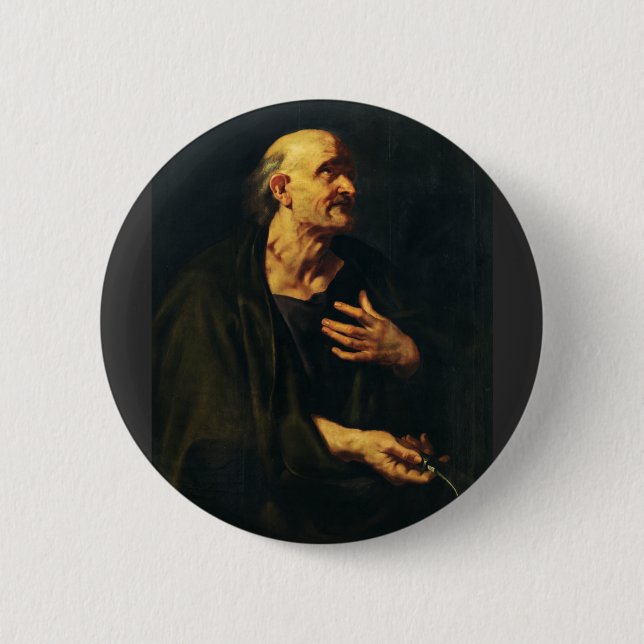 Saint Bartholomew the Apostle by Rubens 6 Cm Round Badge (Front)