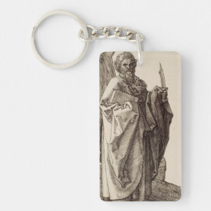 Saint Bartholomew the Apostle Fine Art Key Ring