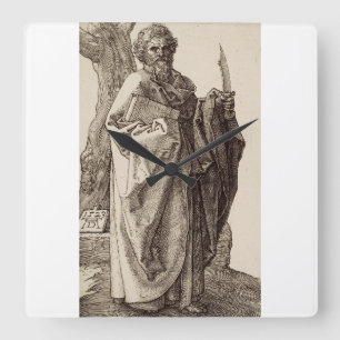 Saint Bartholomew the Apostle Fine Art Square Wall Clock