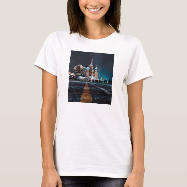 Saint Basil’s Cathedral and Hosico T-Shirt (Front)