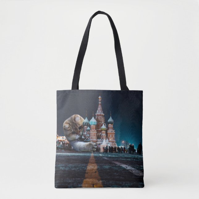 Saint Basil’s Cathedral and Hosico Tote Bag (Front)