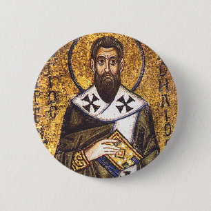 Saint Basil the Great Mosaic 6 Cm Round Badge