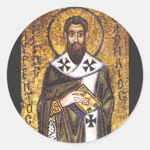 Saint Basil the Great Mosaic Classic Round Sticker