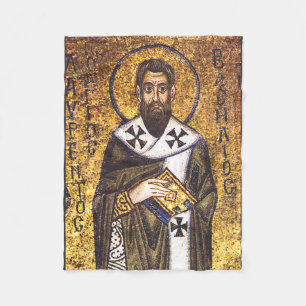 Saint Basil the Great Mosaic Fleece Blanket