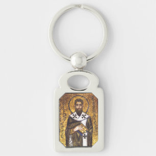 Saint Basil the Great Mosaic Key Ring