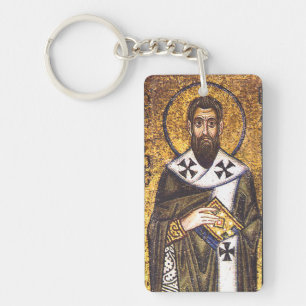 Saint Basil the Great Mosaic Key Ring