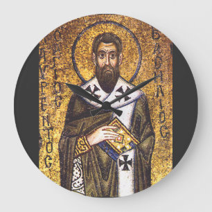 Saint Basil the Great Mosaic Large Clock