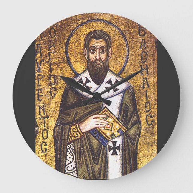 Saint Basil the Great Mosaic Large Clock (Front)