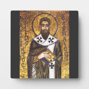 Saint Basil the Great Mosaic Plaque