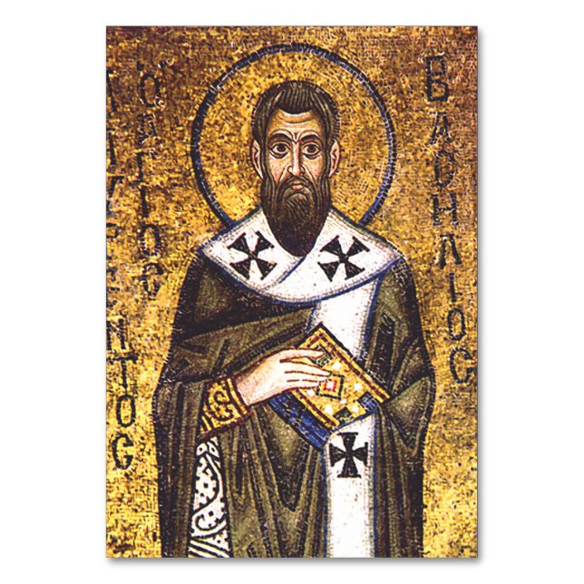 Saint Basil the Great Mosaic Table Number (Front)