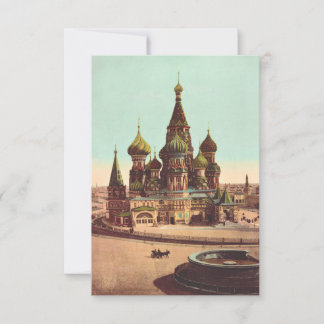 Saint Basil's Cathedral in Moskow Religious Card