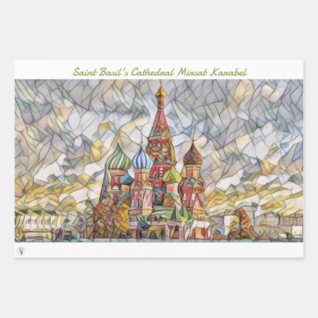 Saint Basil's Cathedral Mirsat Karabel Wrapping Pa Paper Sheet (Front)
