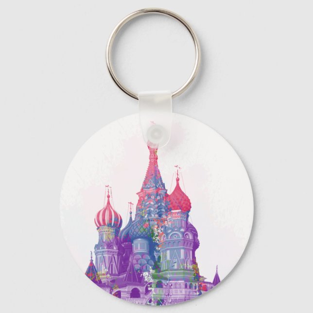 Saint Basil's Cathedral Moscow Key Ring (Front)
