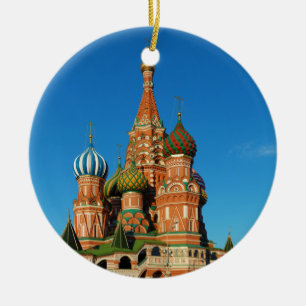 Saint Basil's Cathedral Moscow Russia Ceramic Tree Decoration