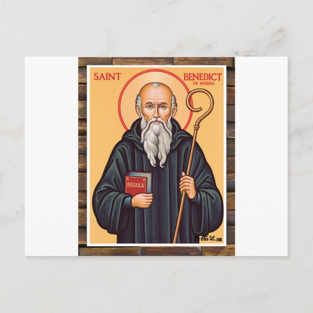 SAINT BENEDICT CATHOLIC 04 CUSTOMIZABLE PRODUCTS POSTCARD (Front)