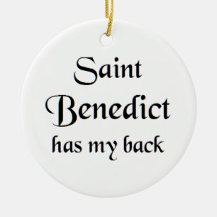 saint benedict ceramic tree decoration