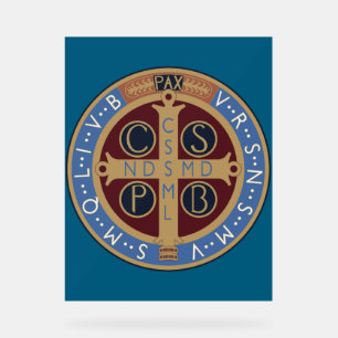 Saint Benedict Medal Acrylic Sign