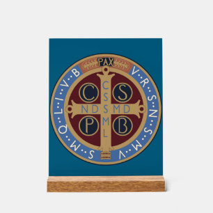 Saint Benedict Medal Acrylic Sign