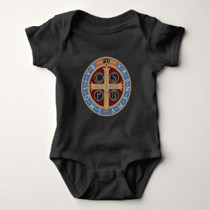 Saint Benedict Medal Baby Bodysuit