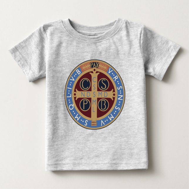 Saint Benedict Medal Baby T-Shirt (Front)