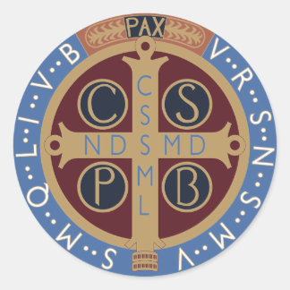 Saint Benedict Medal Classic Round Sticker