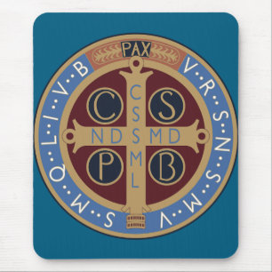 Saint Benedict Medal Mouse Mat