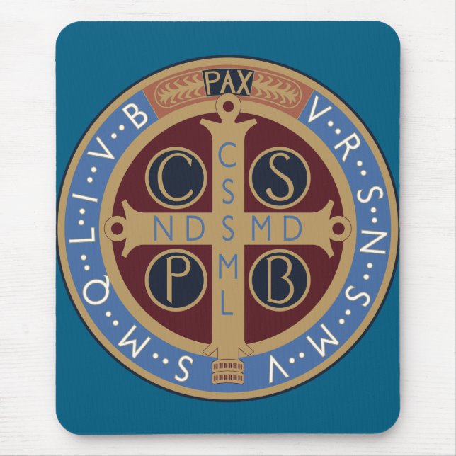 Saint Benedict Medal Mouse Mat (Front)