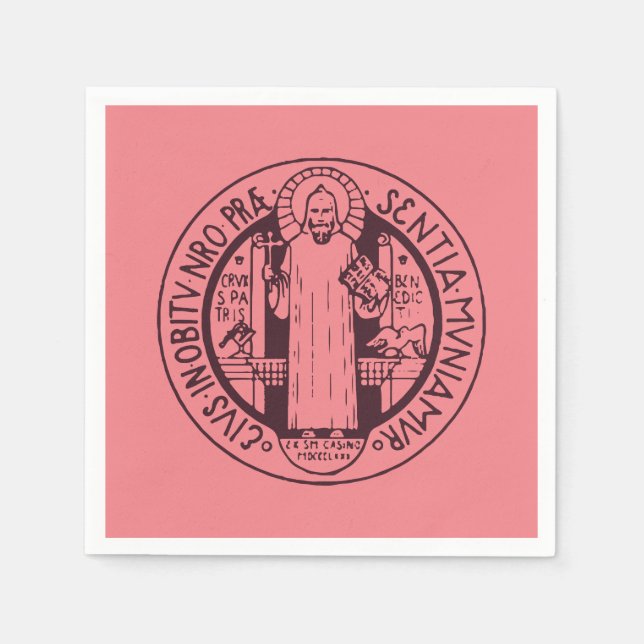 Saint Benedict Medal Napkin (Front)