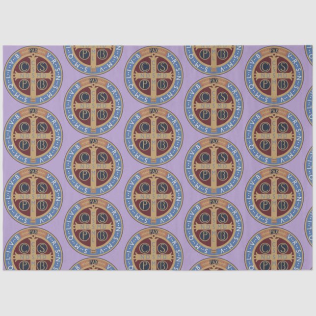 Saint Benedict Medal Tissue Paper (Front)