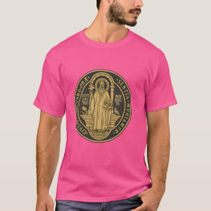 Saint Benedict Medal Traditional Latin Catholic T-Shirt