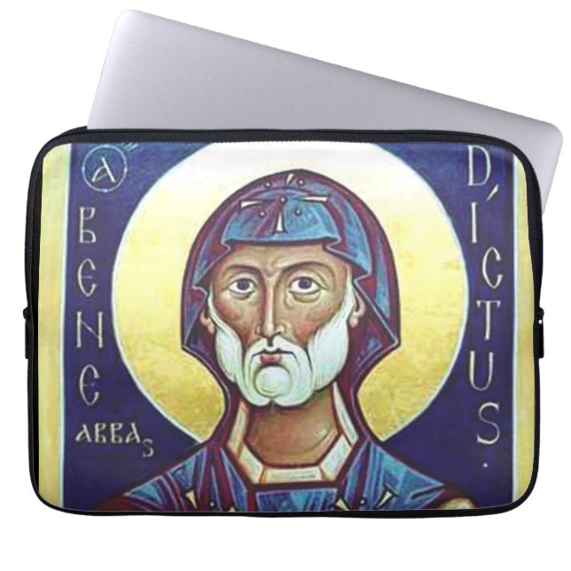Saint Benedict of Nursia Father of Monasticism Laptop Sleeve (Front)