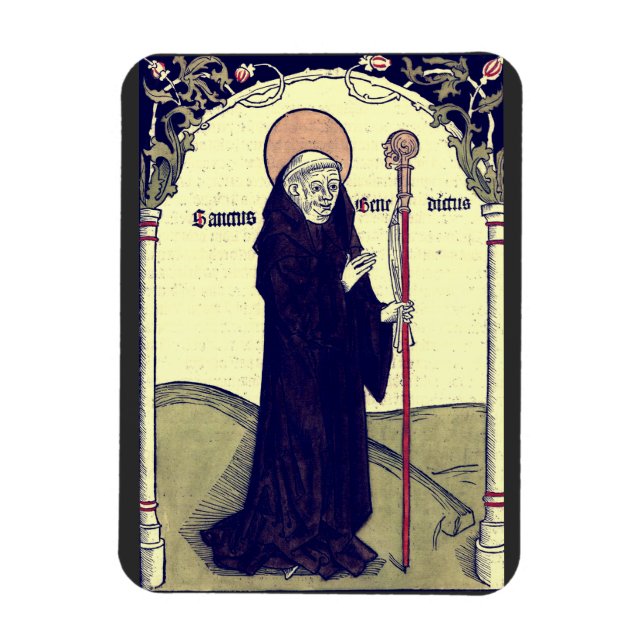 Saint Benedict of Nursia Father of Monasticism Magnet (Vertical)