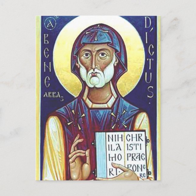 Saint Benedict of Nursia Father of Monasticism Postcard (Front)