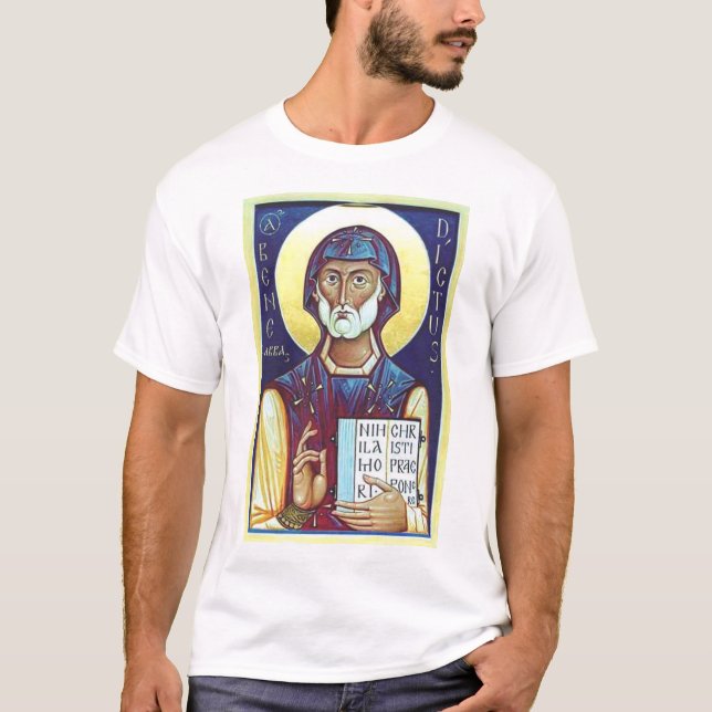 Saint Benedict of Nursia Father of Monasticism T-Shirt (Front)