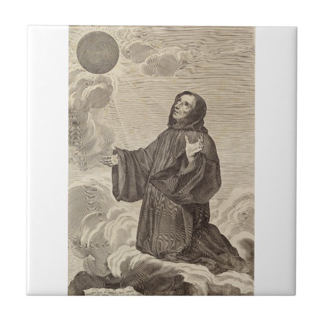Saint Benedict of Nursia Father of Monasticism Tile (Front)