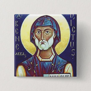 Saint Benedict of Nursia Father of Monks Art 15 Cm Square Badge