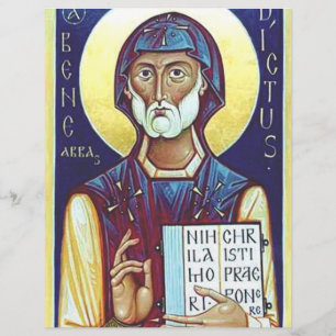 Saint Benedict of Nursia Father of Monks Art Flyer
