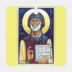 Saint Benedict of Nursia Father of Monks Art Metal Tree Decoration