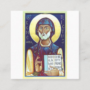 Saint Benedict of Nursia Father of Monks Art Square Business Card