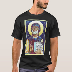 Saint Benedict of Nursia Father of Monks Art T-Shirt