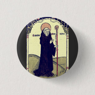Saint Benedict of Nursia Patron of Europe Catholic 3 Cm Round Badge