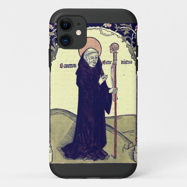Saint Benedict of Nursia Patron of Europe Catholic Case-Mate iPhone Case (Back)