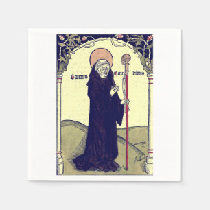 Saint Benedict of Nursia Patron of Europe Catholic Napkin