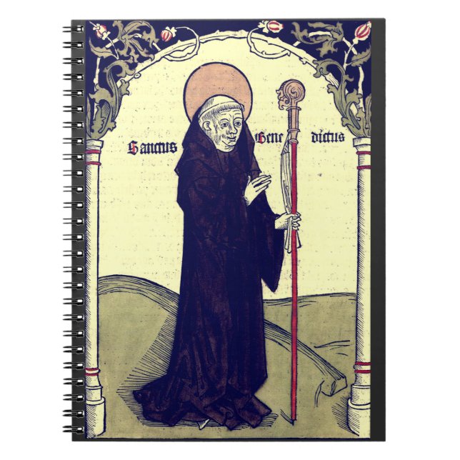 Saint Benedict of Nursia Patron of Europe Catholic Notebook (Front)