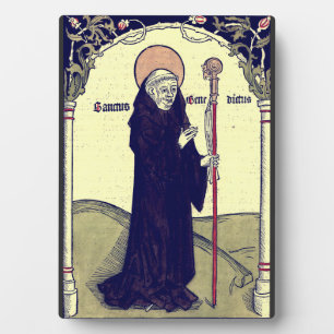 Saint Benedict of Nursia Patron of Europe Catholic Plaque