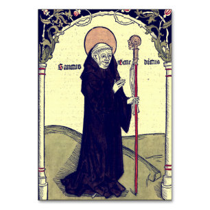 Saint Benedict of Nursia Patron of Europe Catholic Table Number