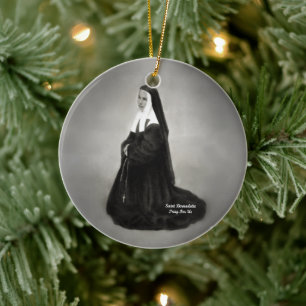 Saint Bernadette Ceramic Tree Decoration