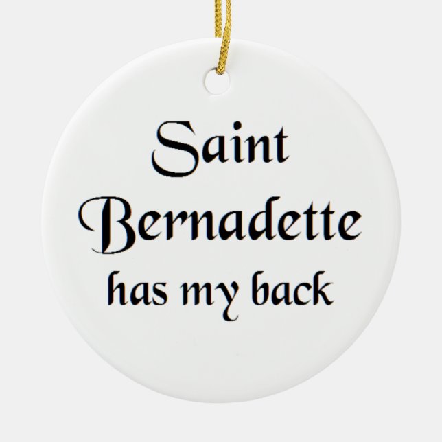 saint bernadette coffee mug ceramic tree decoration (Front)