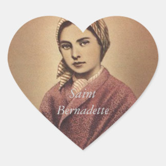 SAINT BERNADETTE   HEART STICKER