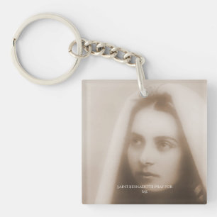 Saint Bernadette Pray for Me Key Ring